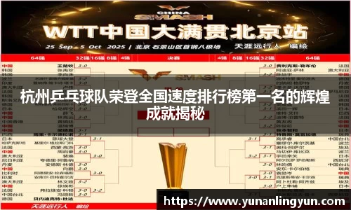 杭州乒乓球队荣登全国速度排行榜第一名的辉煌成就揭秘